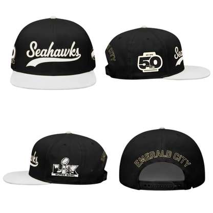 SEA SB LX Champs Gold Edition Snapback Cap - Printed