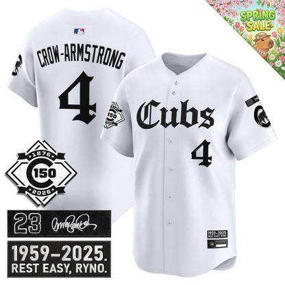 CHC 'Ryne Sandberg Tribute' & 150th anniversary patch Limited Gothic Jersey - All Stitched