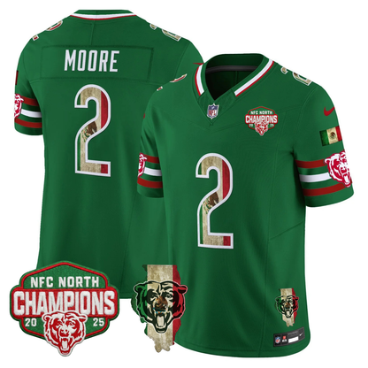 CHI Mexico NFC North Champions 2025 Patch Limited Jersey - Stitched