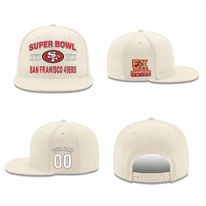 SF 5x Super Bowl Champions Personalized Snapback Cap - Printed V1