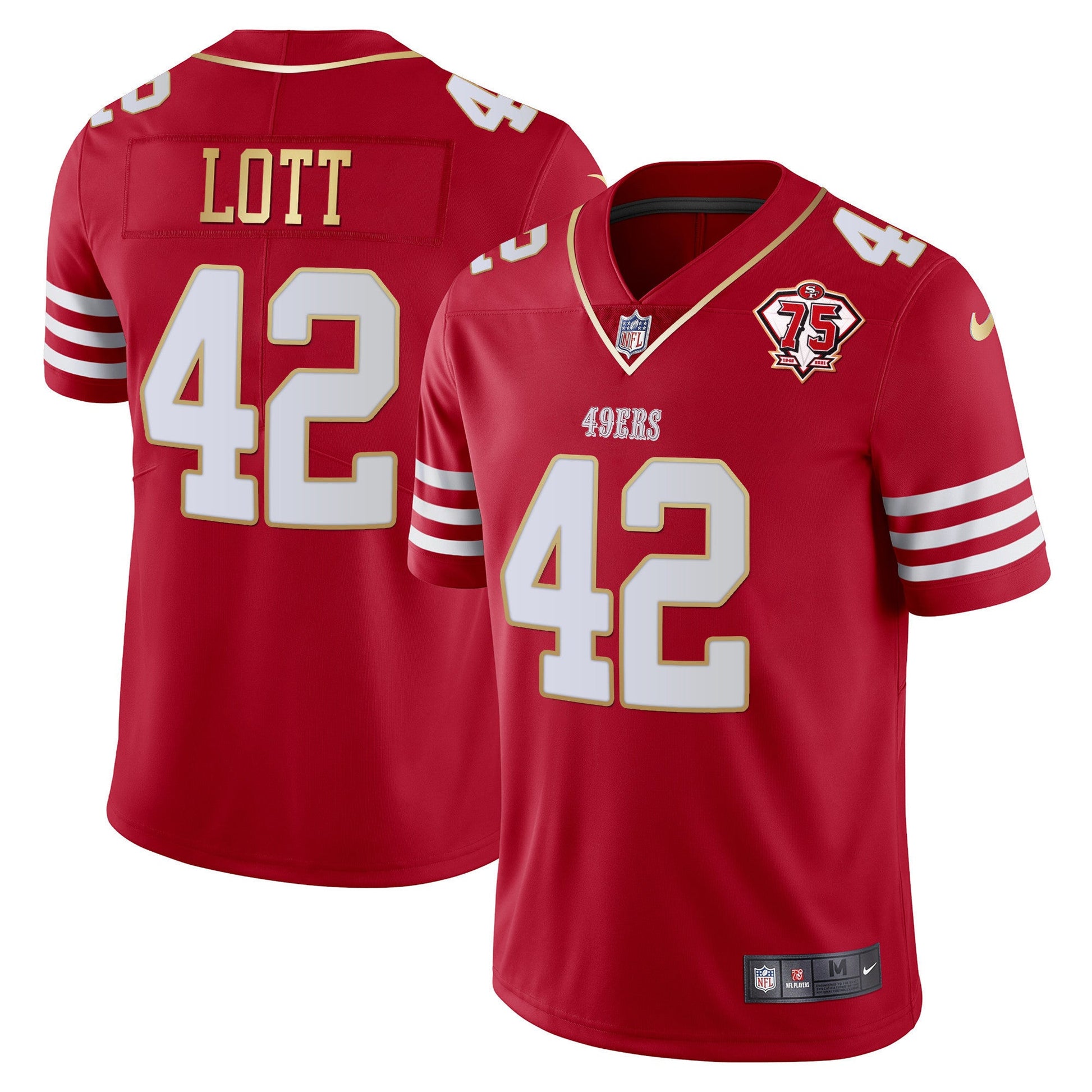 Men's 49ers Vapor Gold Jersey Collection - All Stitched