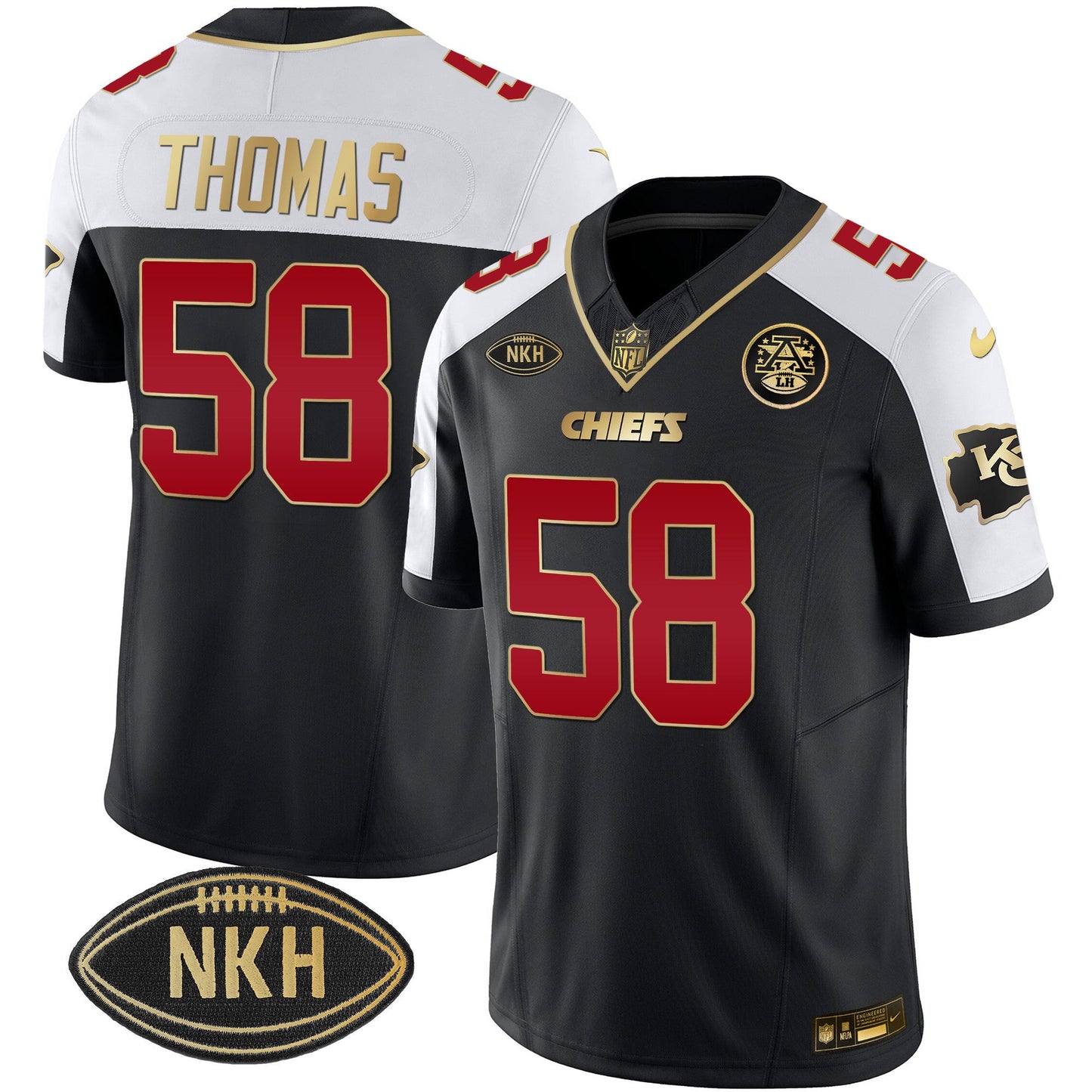 Men's Chiefs NKH Patch 2023 Vapor Limited Jersey - All Stitched