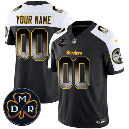 Steelers DMR Patch Arch Smoke Vapor Limited Custom Jersey - All Stitched