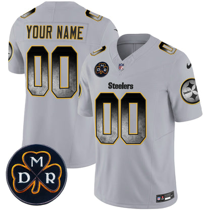 Steelers DMR Patch Arch Smoke Vapor Limited Custom Jersey - All Stitched