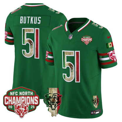 CHI Mexico NFC North Champions 2025 Patch Limited Jersey - Stitched