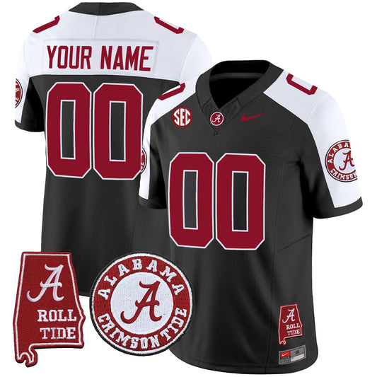 Alabama Crimson Tide Vapor Limited Custom Jersey V4 - Alabama Map - All Stitched