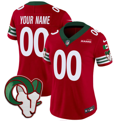 Rams Mexico Vapor Limited Custom Jersey - All Stitched