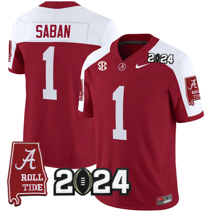 Men's Alabama Crimson Tide 2024 Vapor Limited Jersey - All Stitched