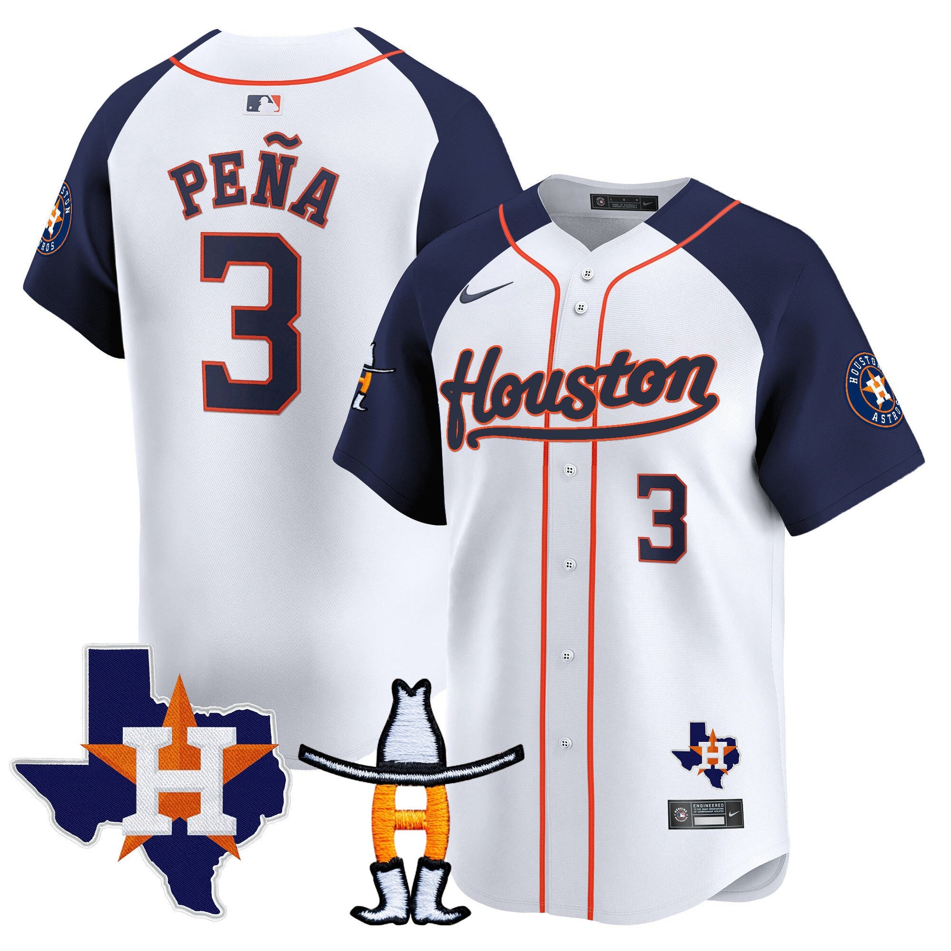 Men's Houston Astros Houston Rodeo Patch Vapor Premier Limited Jersey - All Stitched