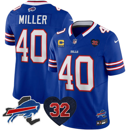 Men's Bills O.J. Simpson Patch Vapor Limited Jersey - All Stitched