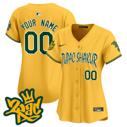 Oakland Athletics Tupac Shakur Vapor Premier Limited Custom Jersey - All Stitched