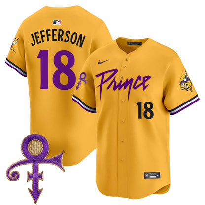 Men's Minnesota Vikings Prince Patch Vapor Premier Limited Jersey - All Stitched