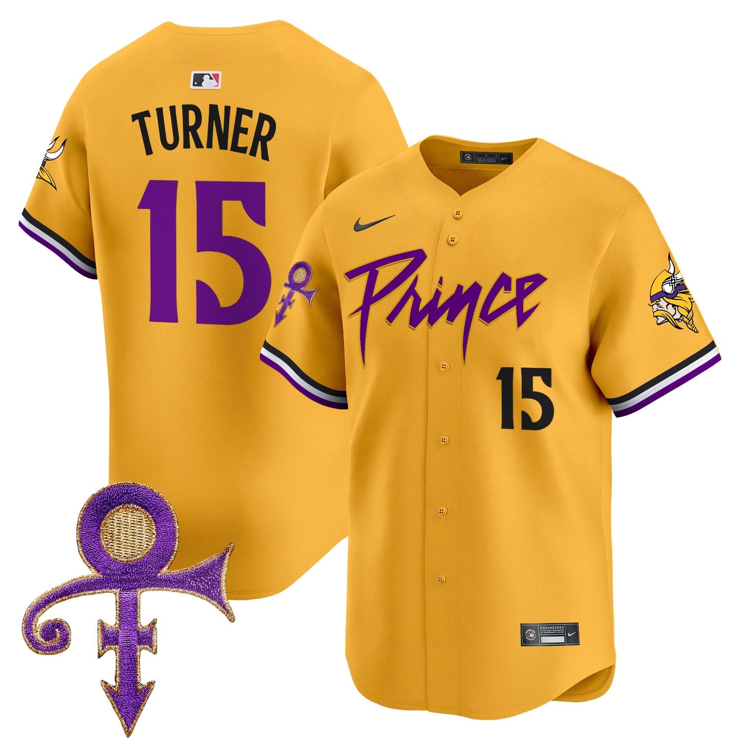 Men's Minnesota Vikings Prince Patch Vapor Premier Limited Jersey - All Stitched