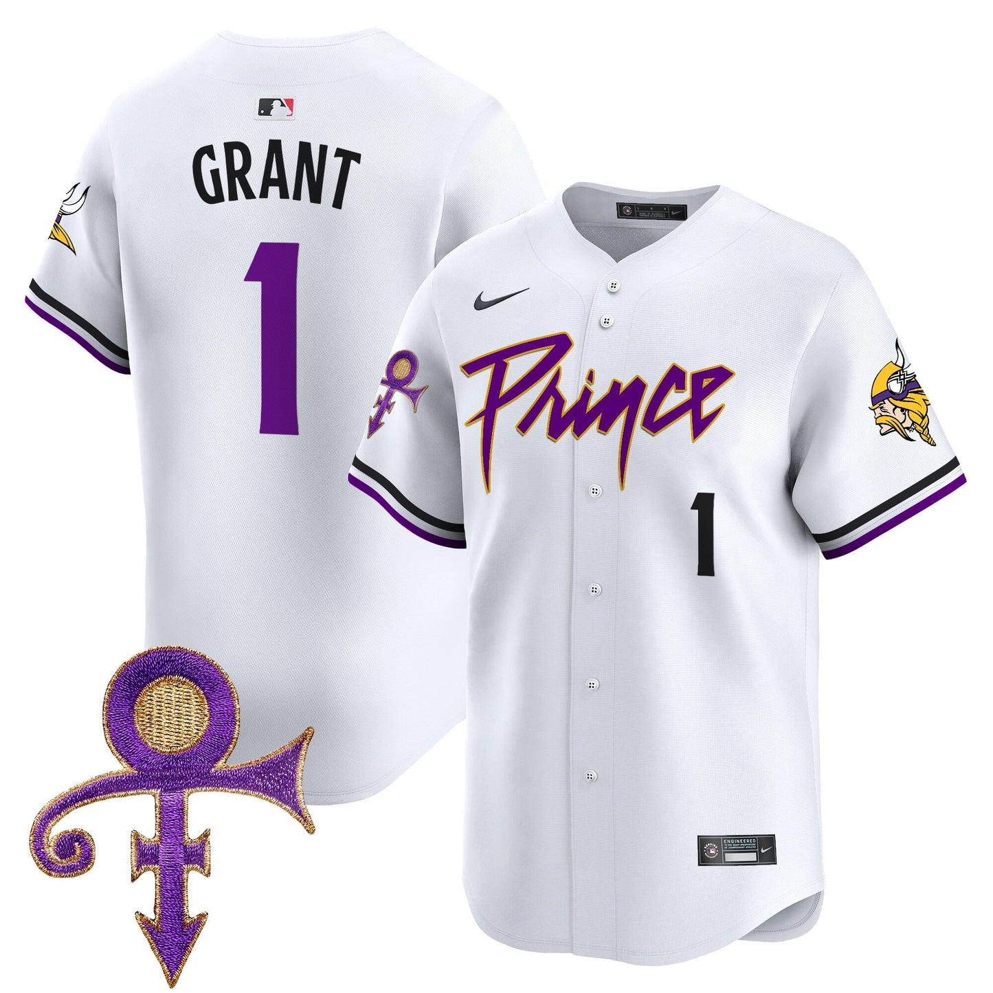 Men's Minnesota Vikings Prince Patch Vapor Premier Limited Jersey - All Stitched