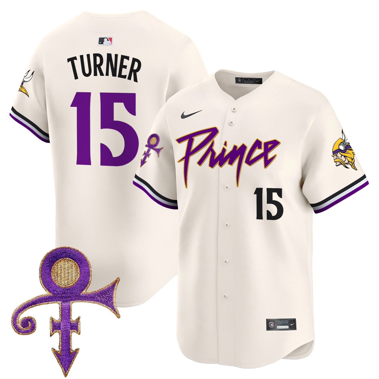 Men's Minnesota Vikings Prince Patch Vapor Premier Limited Jersey - All Stitched