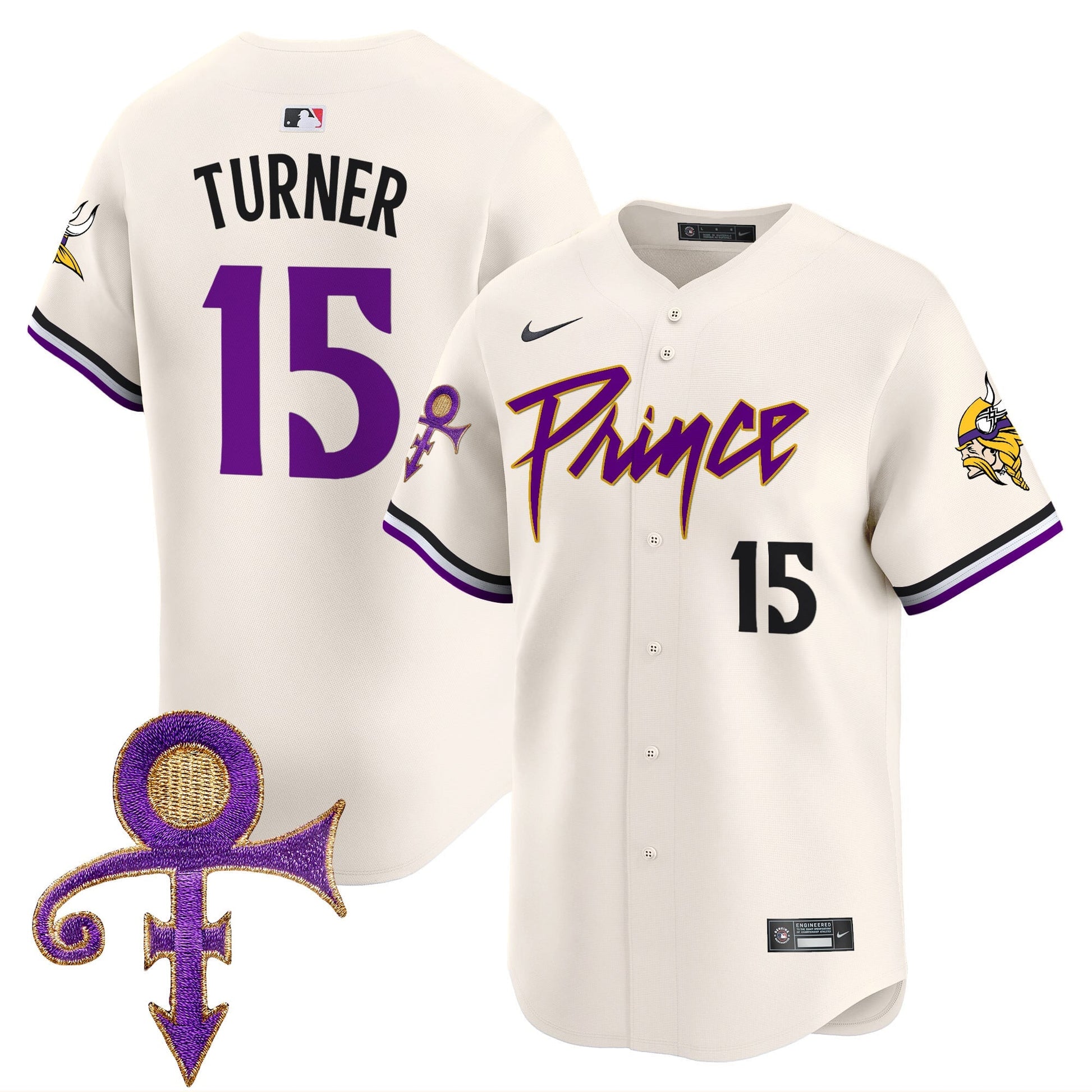 Men's Minnesota Vikings Prince Patch Vapor Premier Limited Jersey - All Stitched