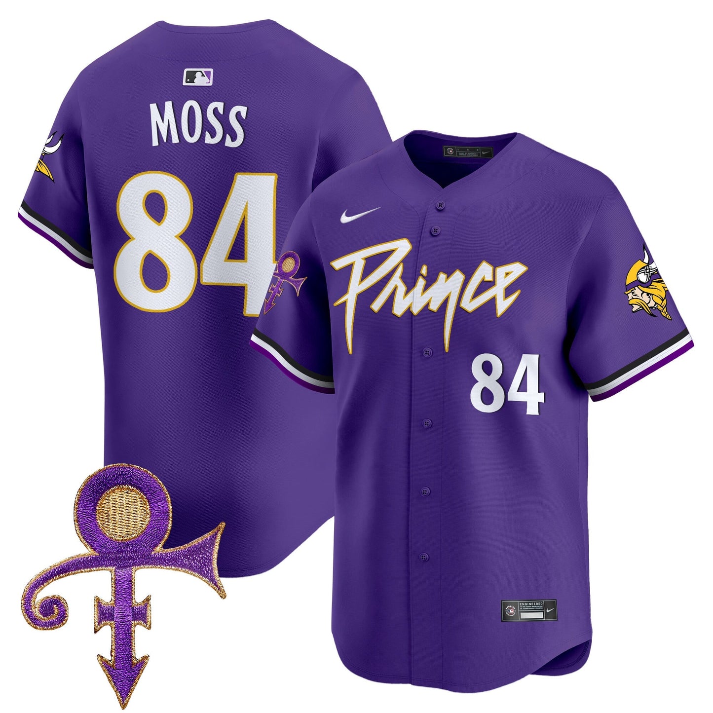 Men's Minnesota Vikings Prince Patch Vapor Premier Limited Jersey - All Stitched