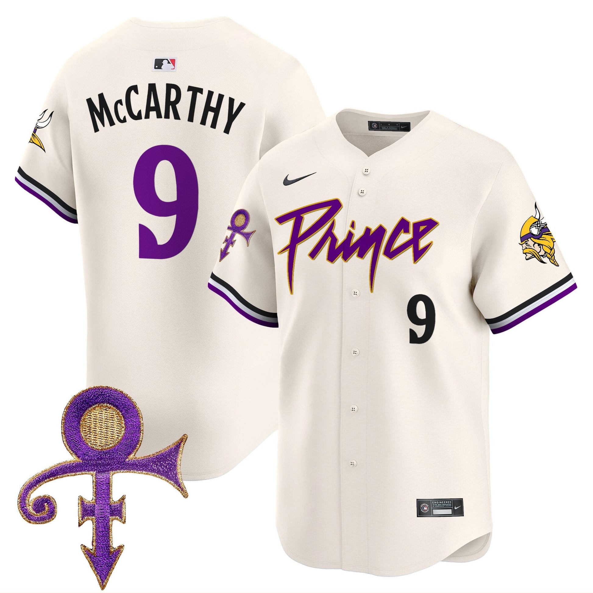 Men's Minnesota Vikings Prince Patch Vapor Premier Limited Jersey - All Stitched