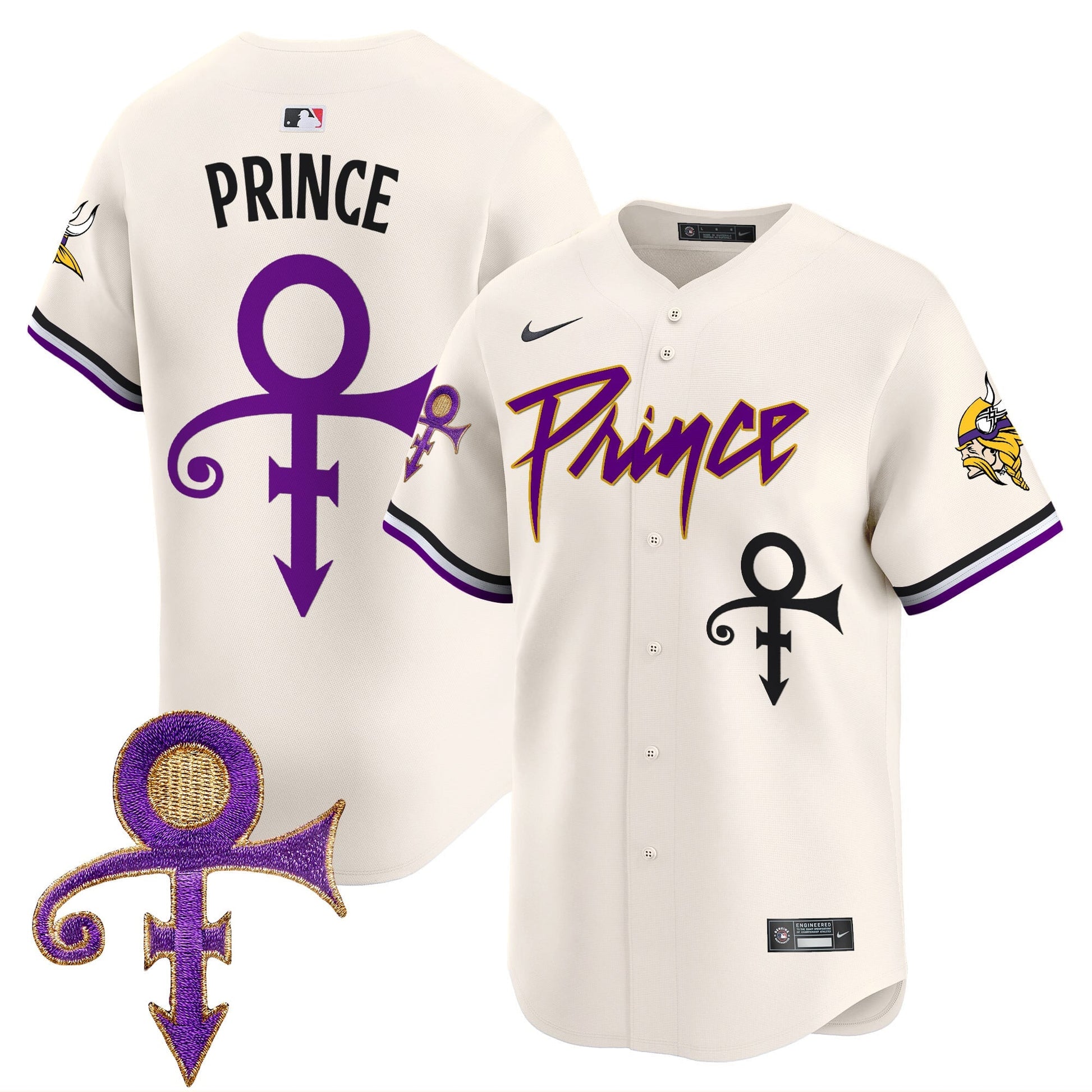 Men's Minnesota Vikings Prince Patch Vapor Premier Limited Jersey - All Stitched