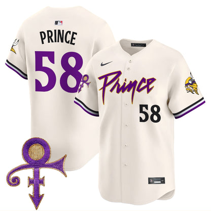 Men's Minnesota Vikings Prince Patch Vapor Premier Limited Jersey - All Stitched