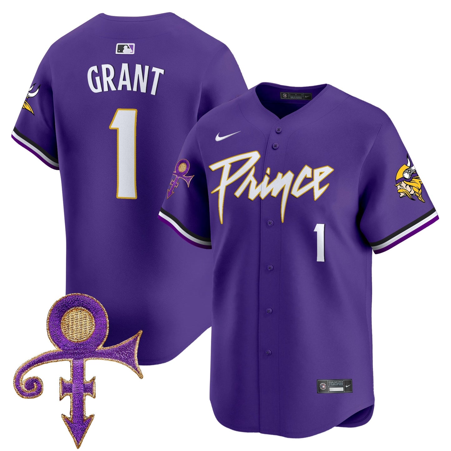 Men's Minnesota Vikings Prince Patch Vapor Premier Limited Jersey - All Stitched