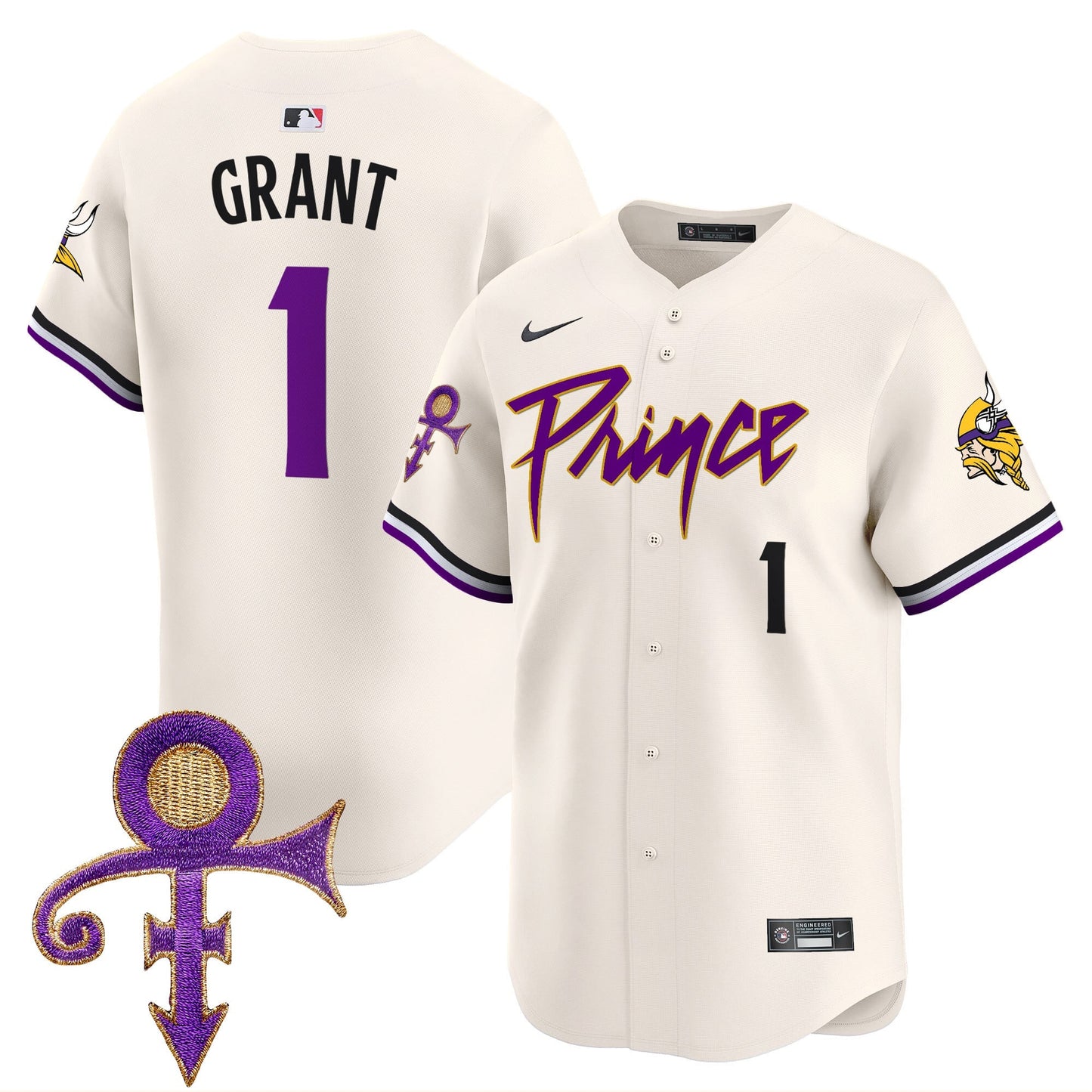 Men's Minnesota Vikings Prince Patch Vapor Premier Limited Jersey - All Stitched