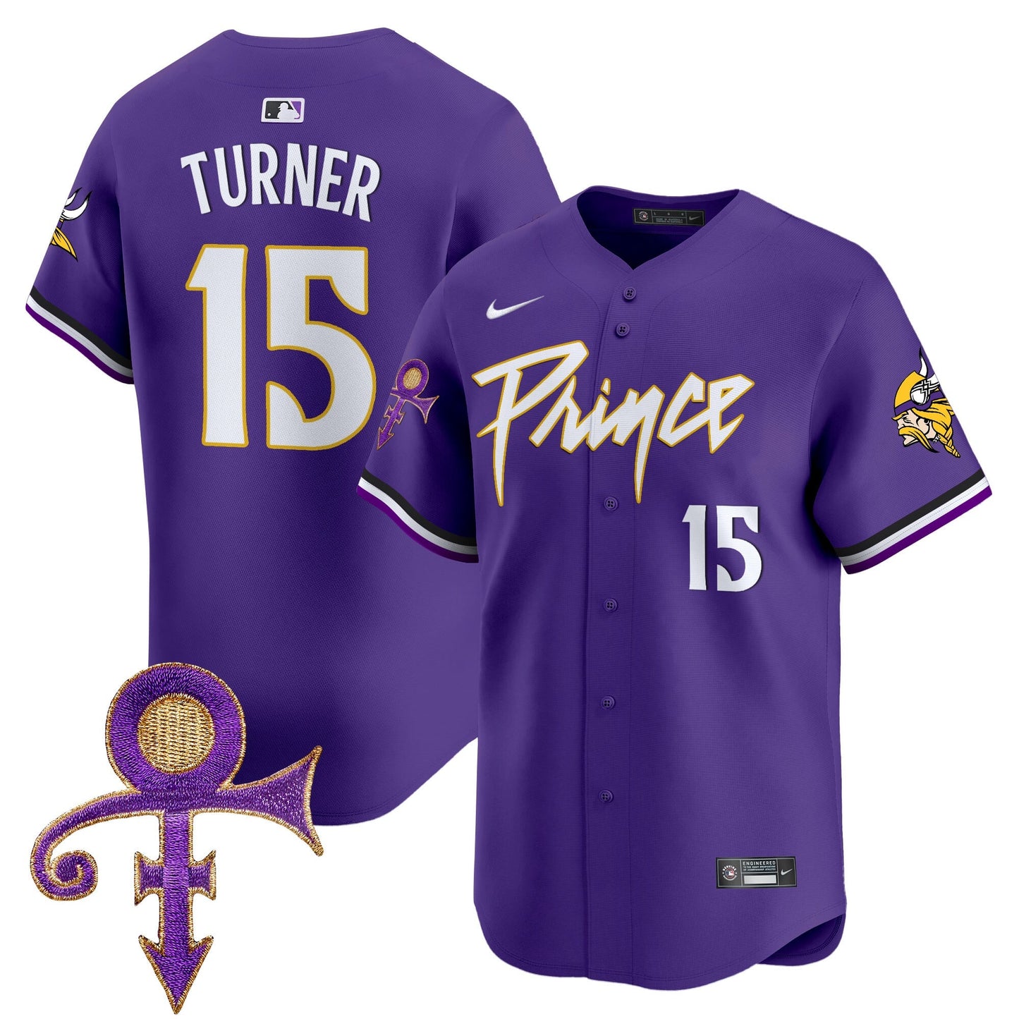 Men's Minnesota Vikings Prince Patch Vapor Premier Limited Jersey - All Stitched