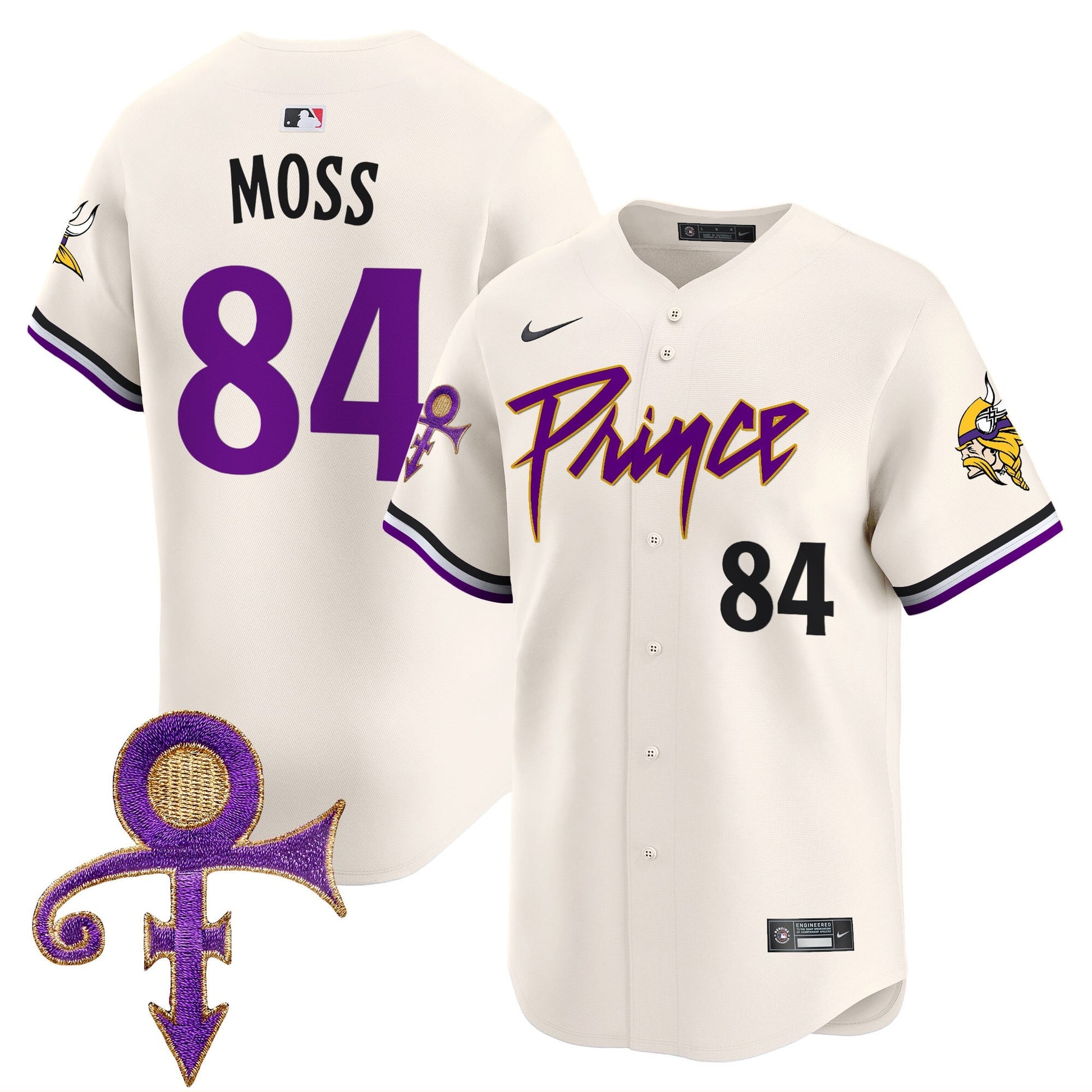 Men's Minnesota Vikings Prince Patch Vapor Premier Limited Jersey - All Stitched