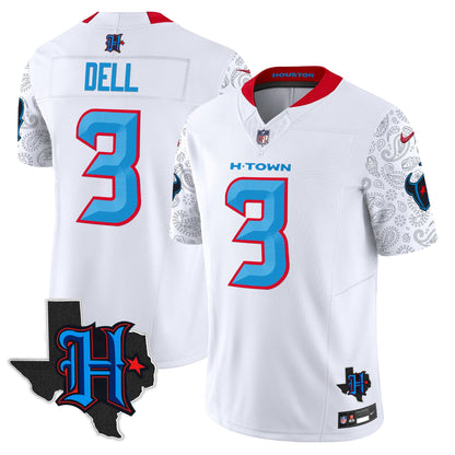 Men's Houston Texans 2024 Texas Patch Vapor Limited Jersey V4 - All Stitched