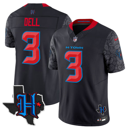 Men's Houston Texans 2024 Texas Patch Vapor Limited Jersey V4 - All Stitched