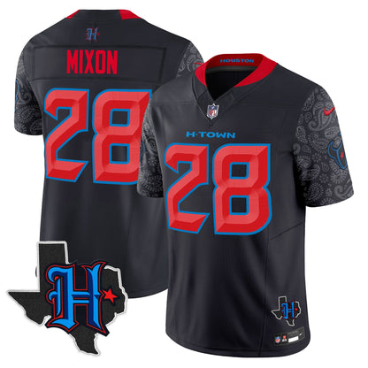Men's Houston Texans 2024 Texas Patch Vapor Limited Jersey V4 - All Stitched