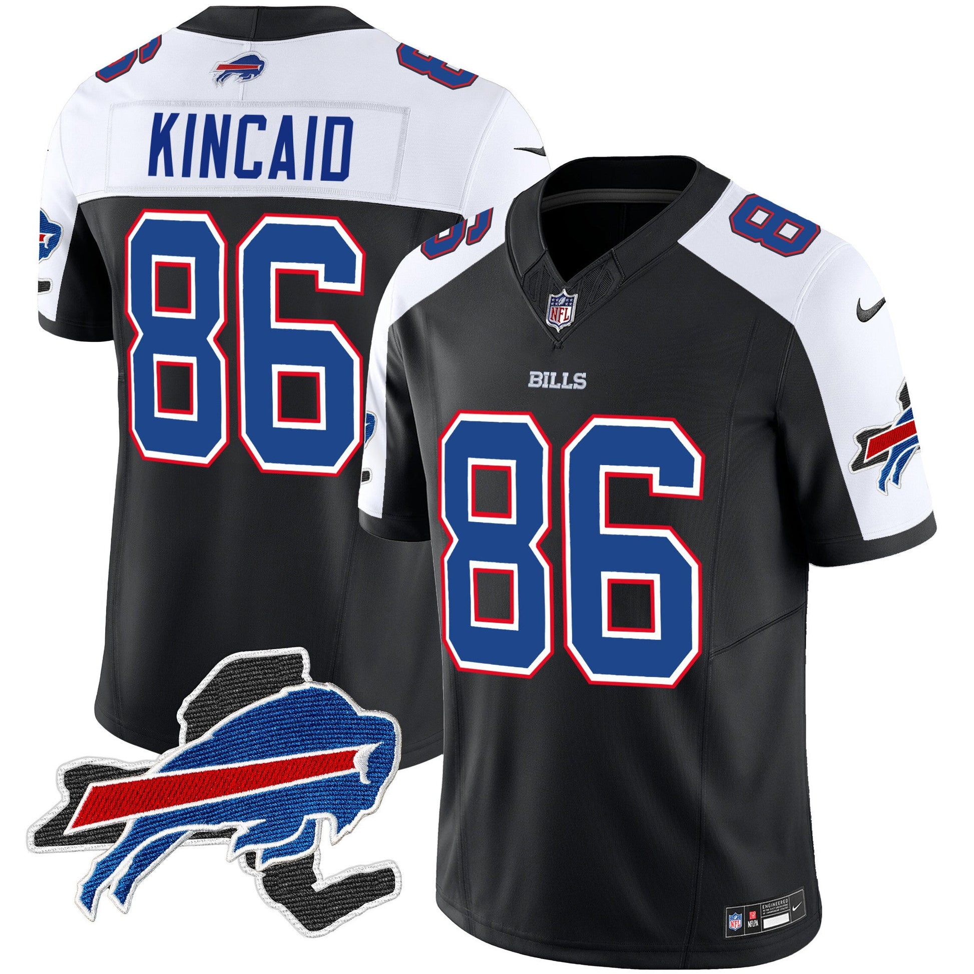 Men's Bills New York Patch Vapor Limited Jersey V2 - All Stitched