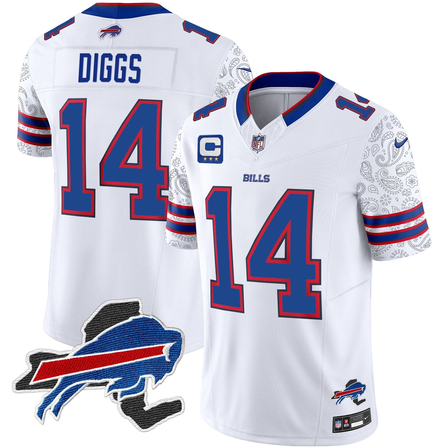 Men's Bills New York Patch Vapor Limited Jersey V2 - All Stitched
