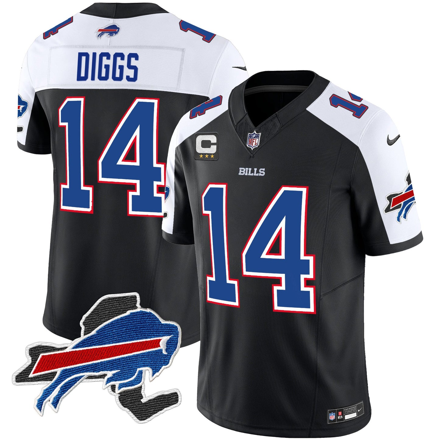 Men's Bills New York Patch Vapor Limited Jersey V2 - All Stitched