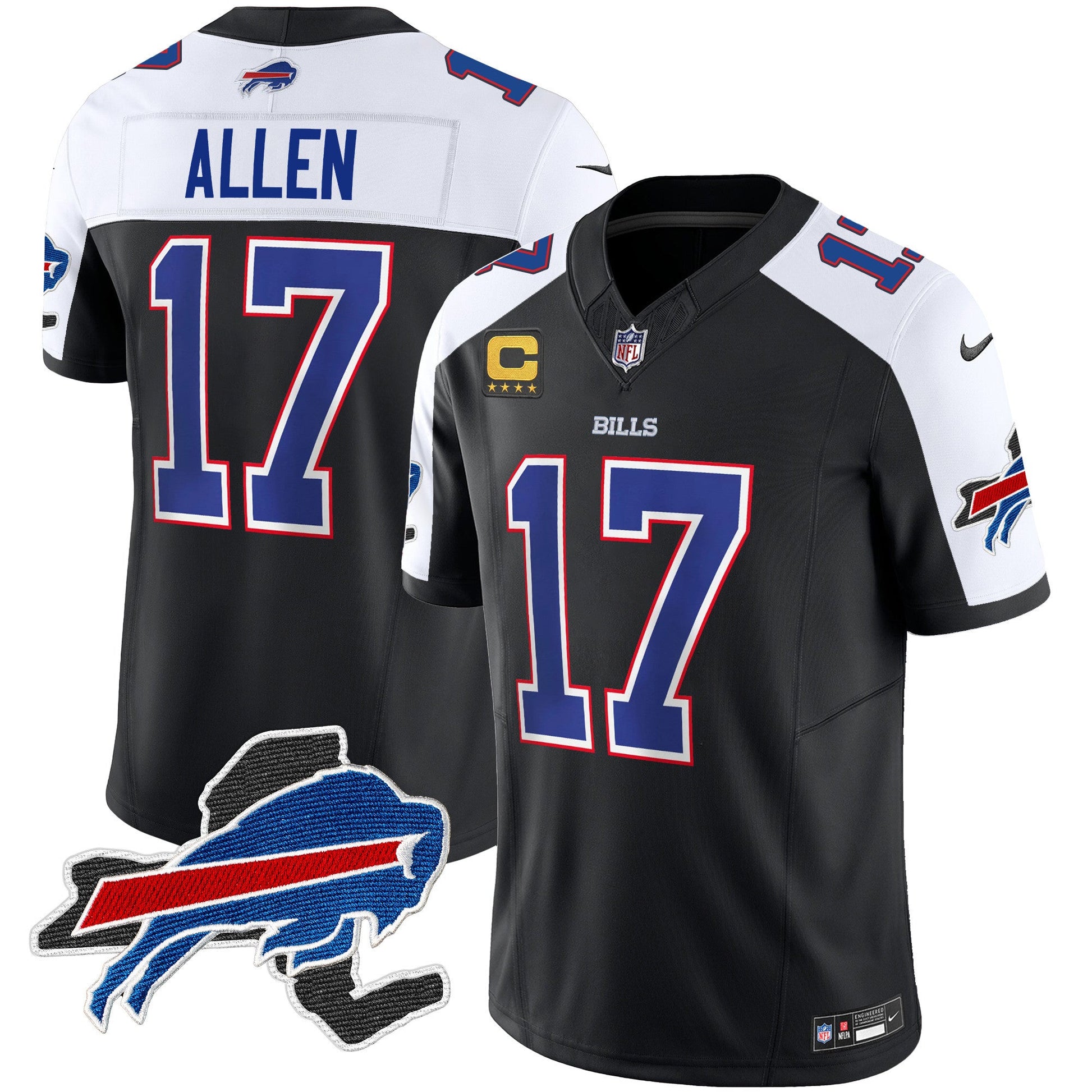 Men's Bills New York Patch Vapor Limited Jersey V2 - All Stitched