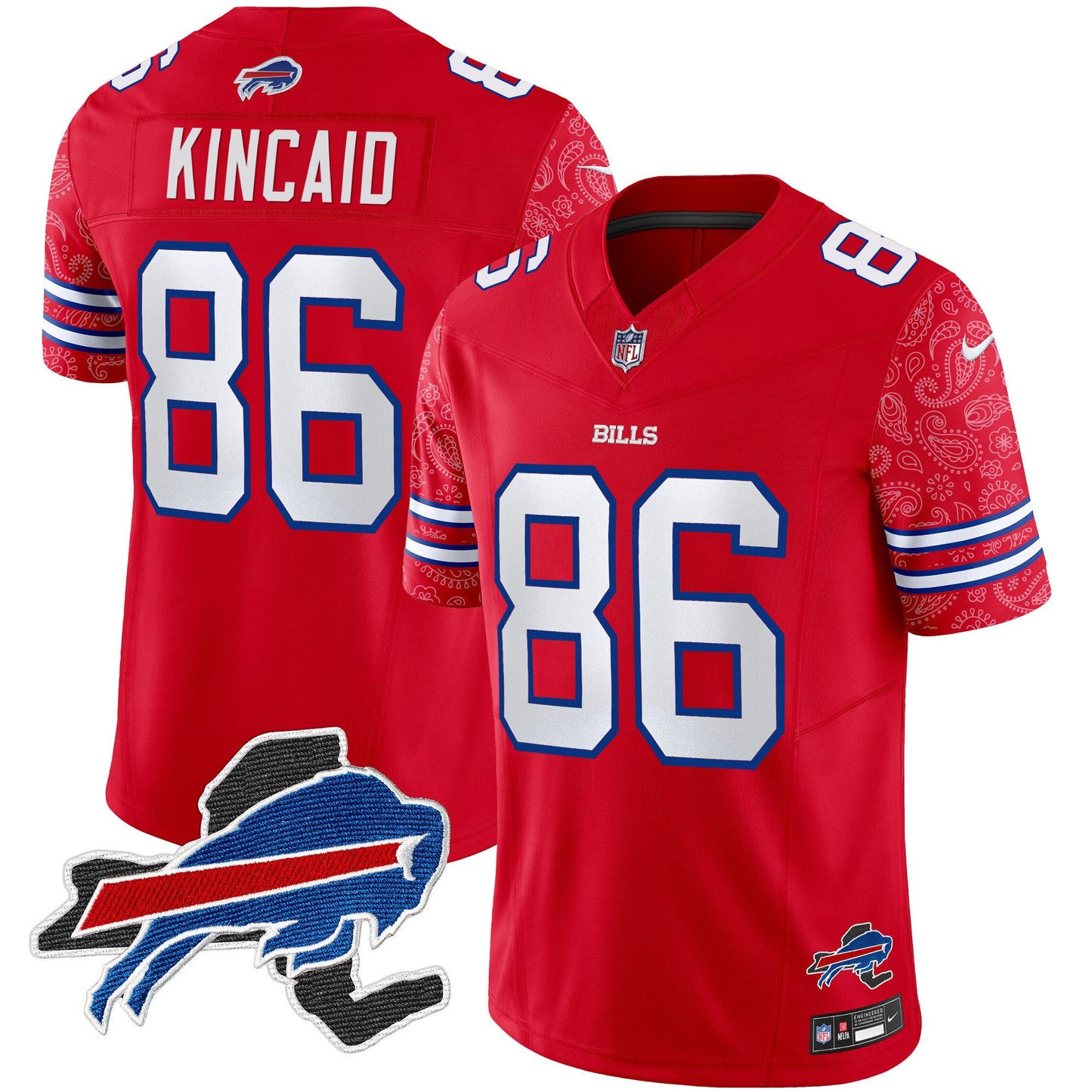Men's Bills New York Patch Vapor Limited Jersey V2 - All Stitched