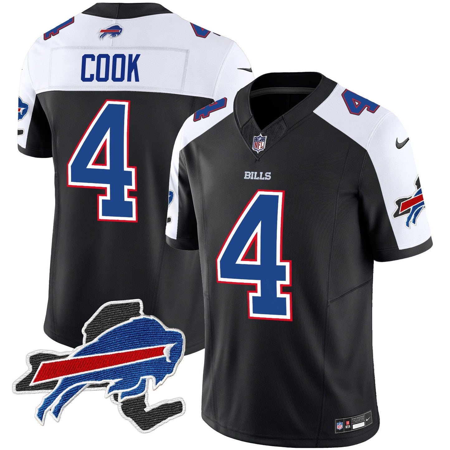 Men's Bills New York Patch Vapor Limited Jersey V2 - All Stitched