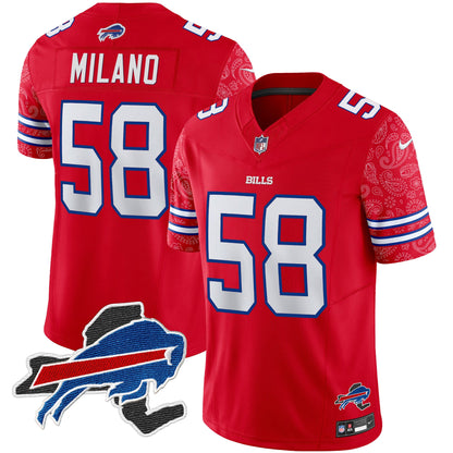 Men's Bills New York Patch Vapor Limited Jersey V2 - All Stitched