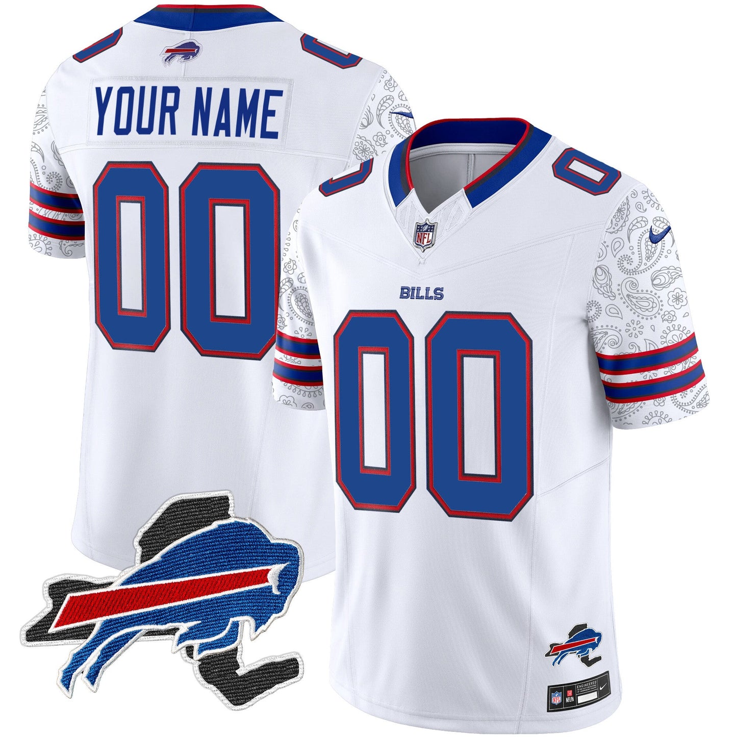Bills New York Patch Vapor Limited Custom Jersey V2 - All Stitched