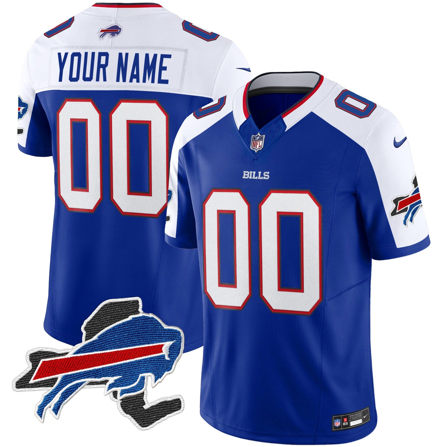 Bills New York Patch Vapor Limited Custom Jersey V2 - All Stitched