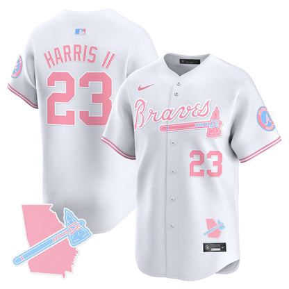 Unisex Atlanta Braves Bubblegum Pink Vapor Premier Limited Jersey - All Stitched