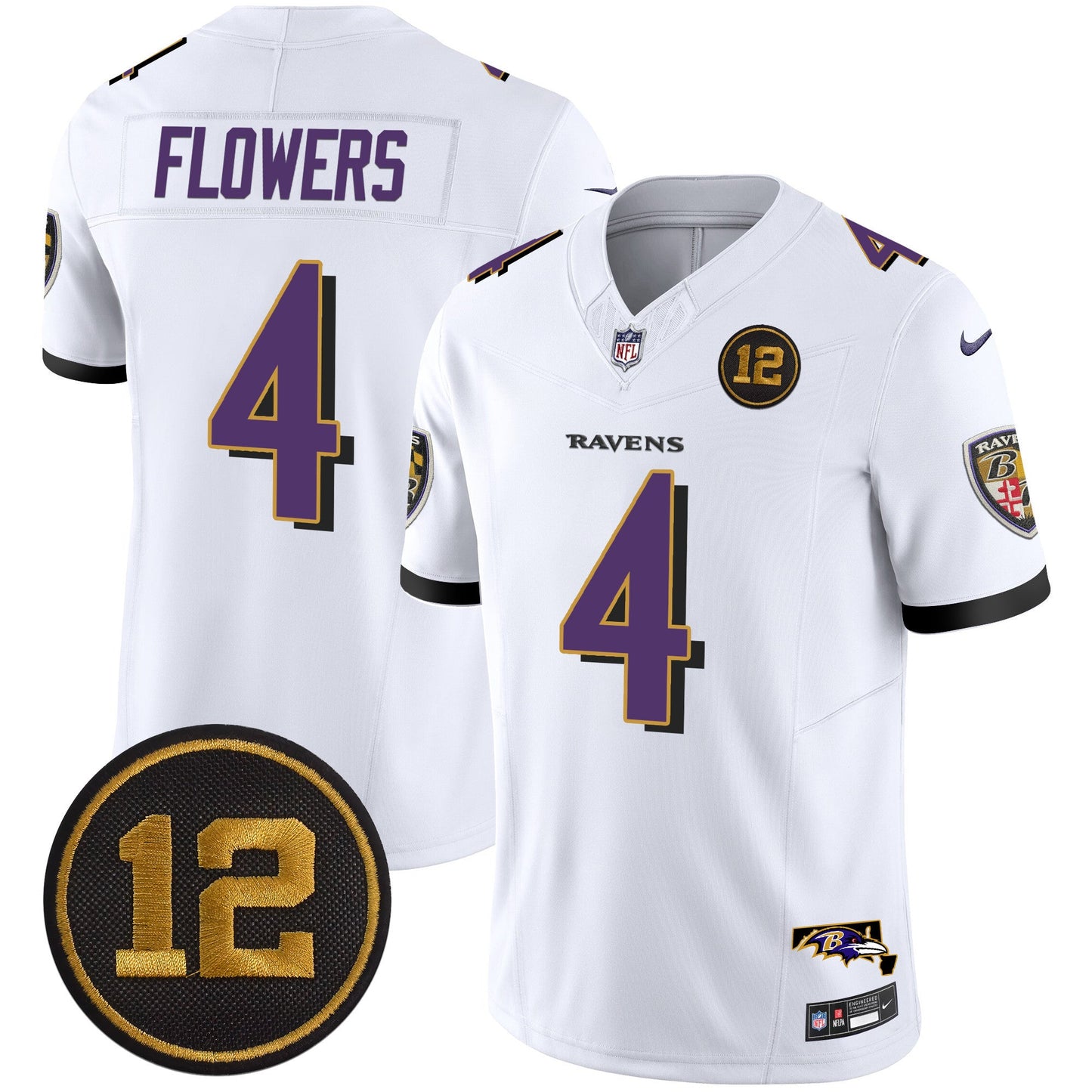 Men's Ravens Jacoby Jones Patch Vapor Limited Jersey - All Stitched
