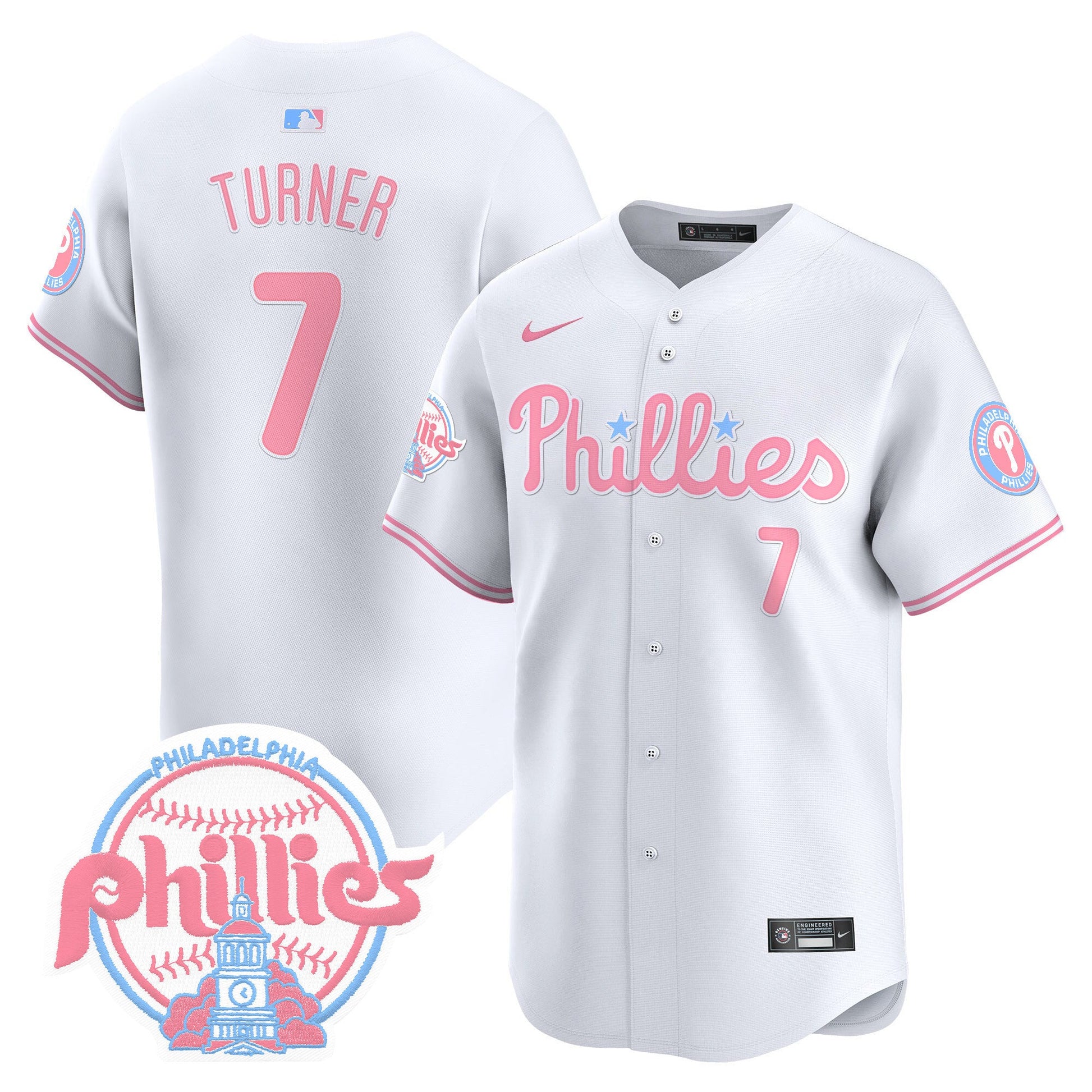 Unisex Phillies Bubblegum Pink Vapor Premier Limited Jersey V2 - All Stitched