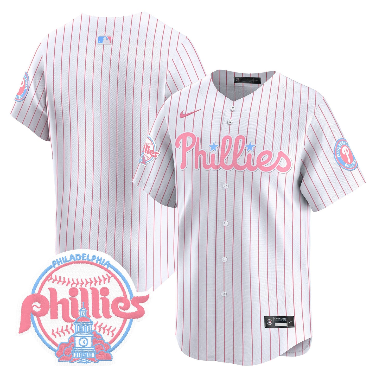 Unisex Phillies Bubblegum Pink Vapor Premier Limited Jersey V2 - All Stitched