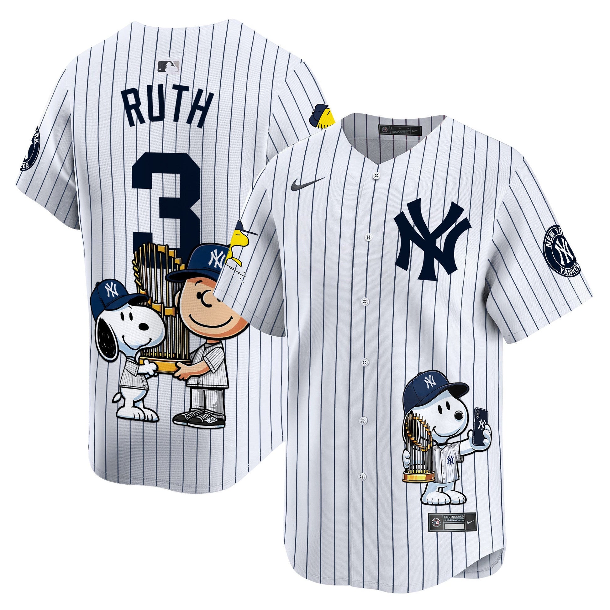 Unisex New York Yankees Peanut Snoopy Vapor Premier Limited Jersey - Printed