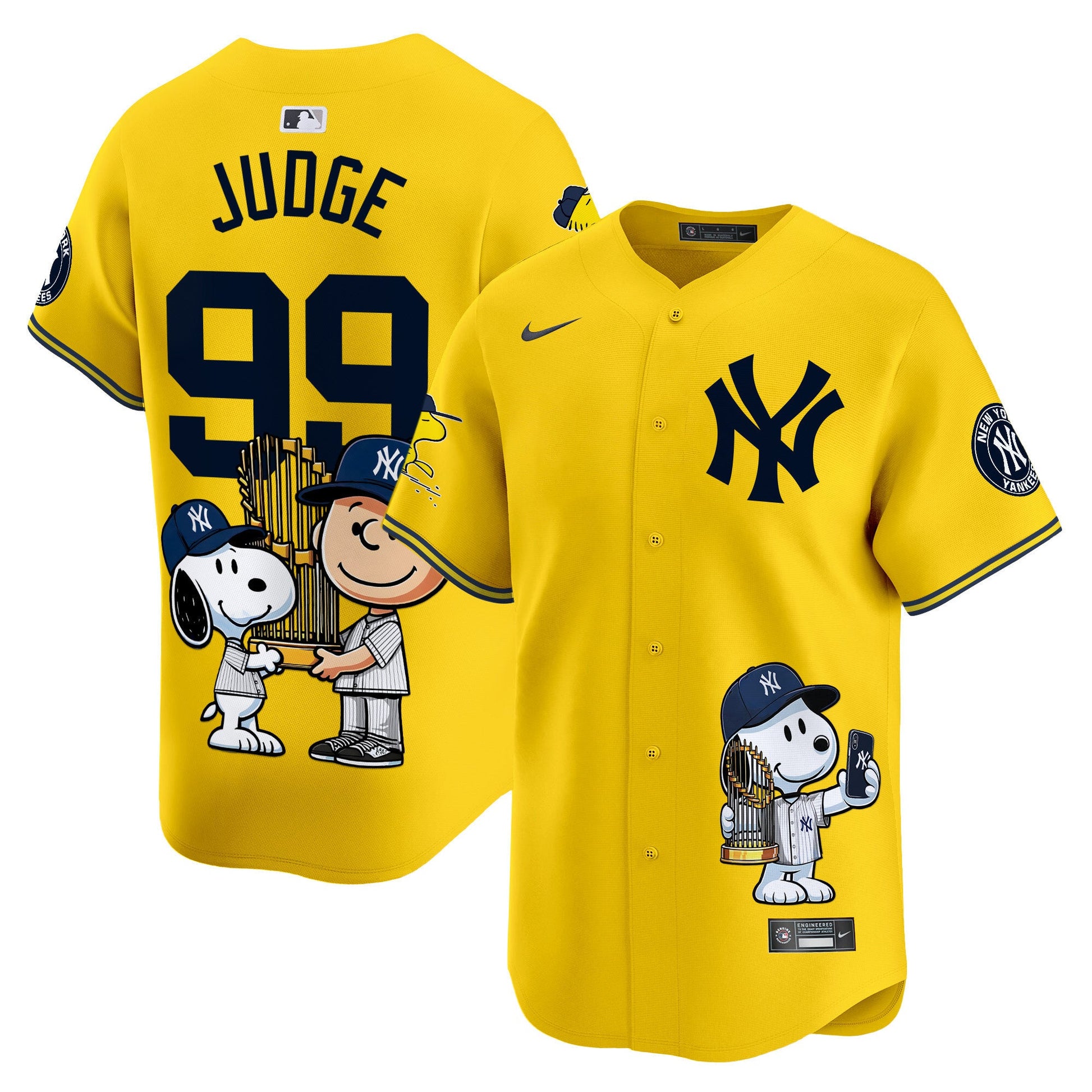 Unisex New York Yankees Peanut Snoopy Vapor Premier Limited Jersey - Printed