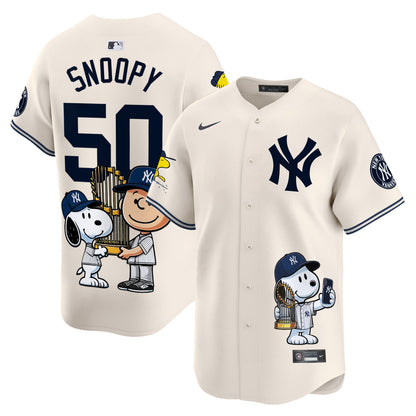 Unisex New York Yankees Peanut Snoopy Vapor Premier Limited Jersey - Printed