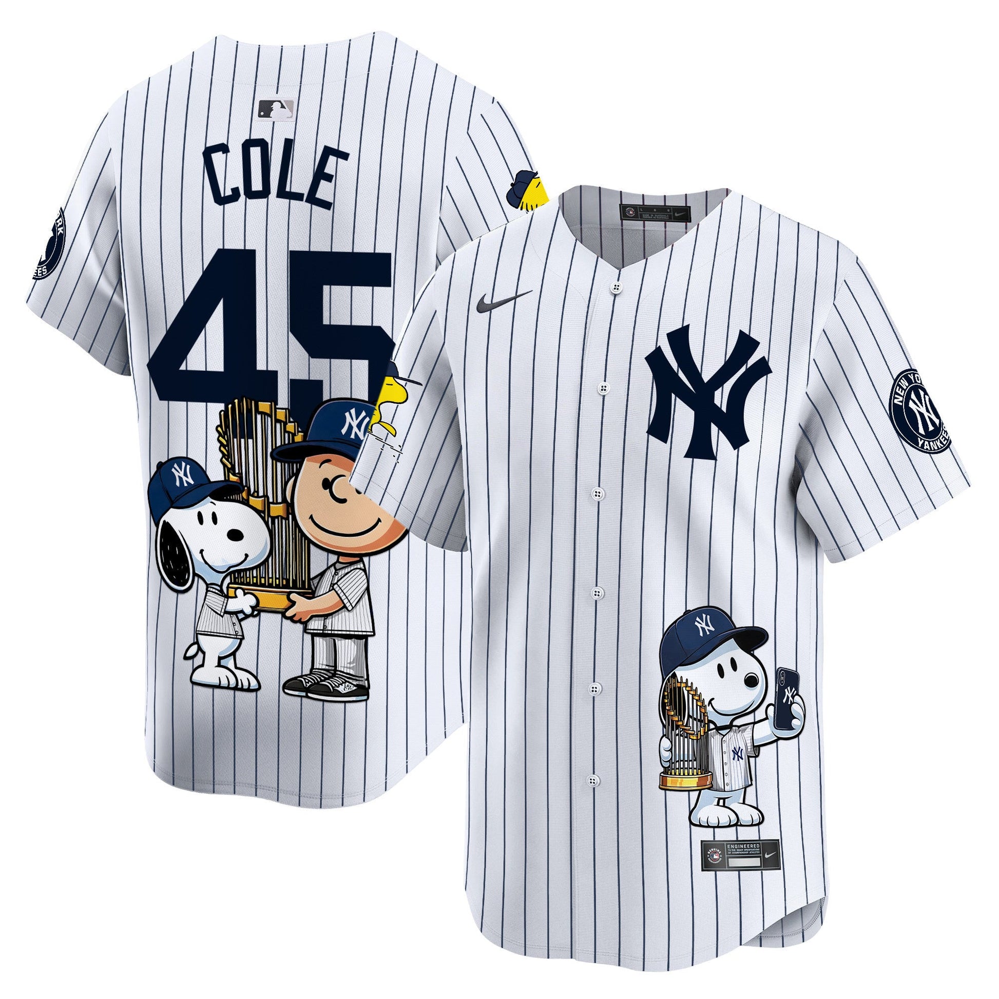 Unisex New York Yankees Peanut Snoopy Vapor Premier Limited Jersey - Printed