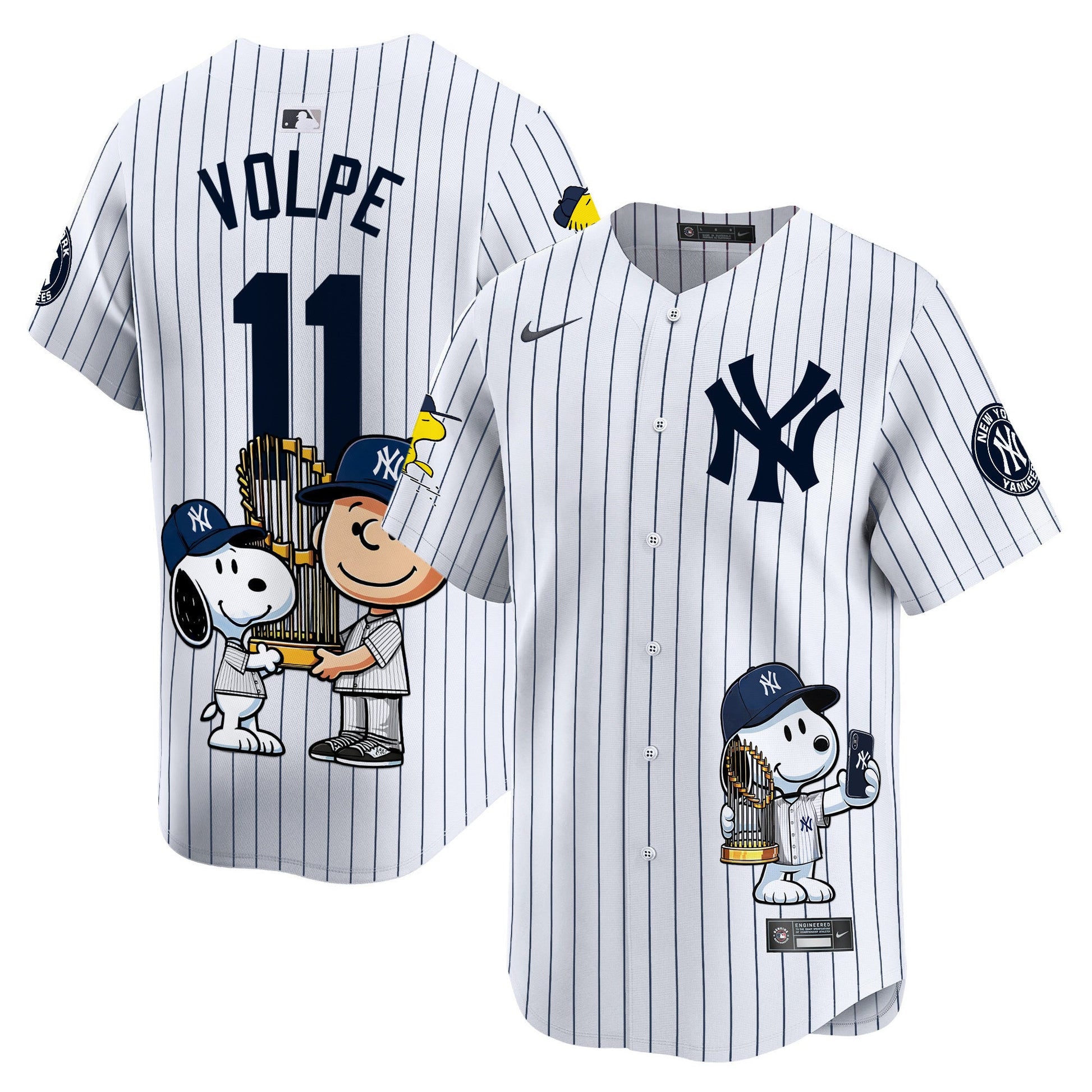Unisex New York Yankees Peanut Snoopy Vapor Premier Limited Jersey - Printed