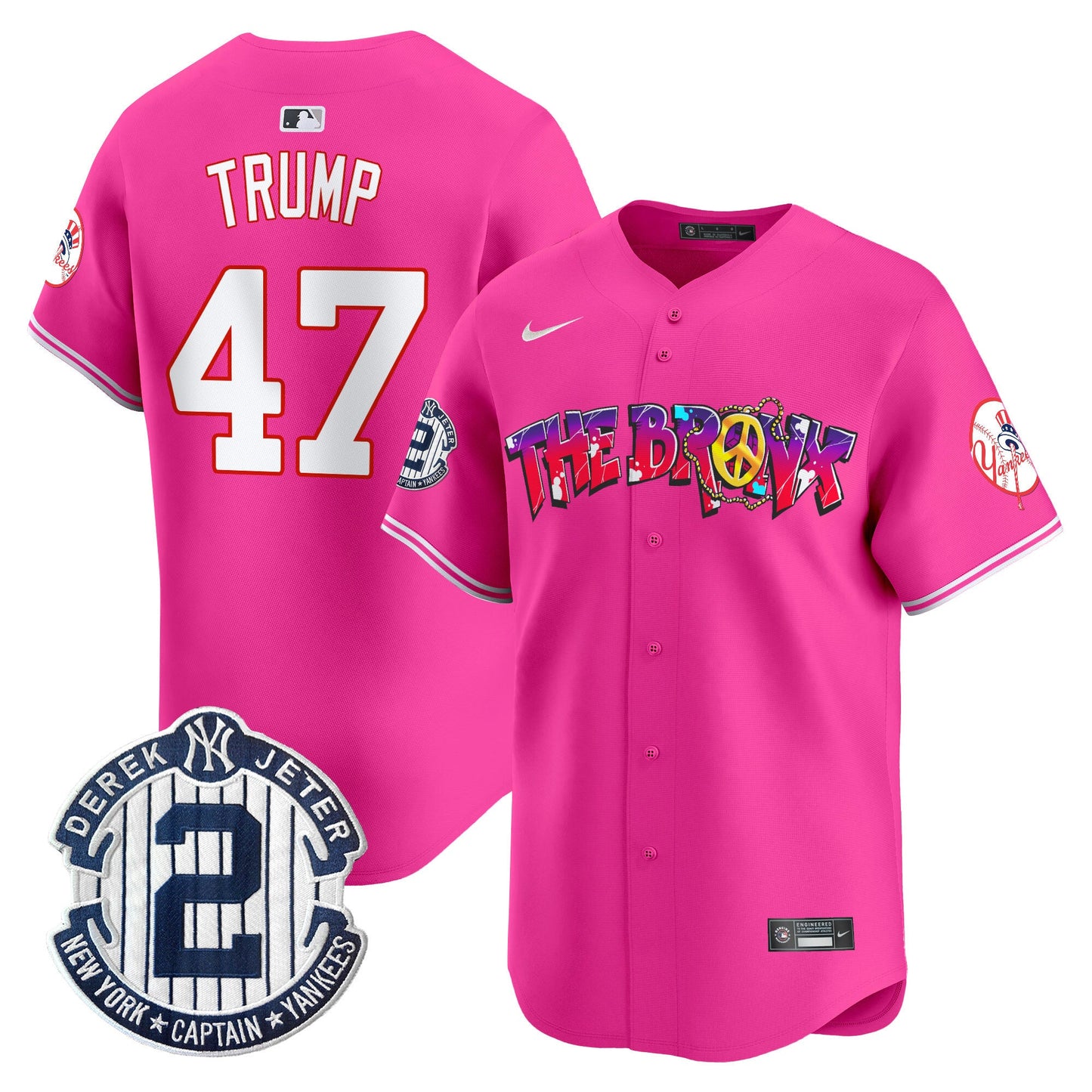 Men's New York Yankees The Bronx Graffiti Vapor Premier Limited Jersey V7 - All Stitched